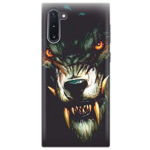 фото Ультратонкий силиконовый чехол-накладка для samsung galaxy note 10 с принтом "злой оборотень" gosso