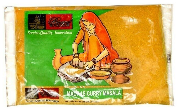 Смесь специй карри Madras Curry универсальная слабоострая Bharat Bazaar 100 г