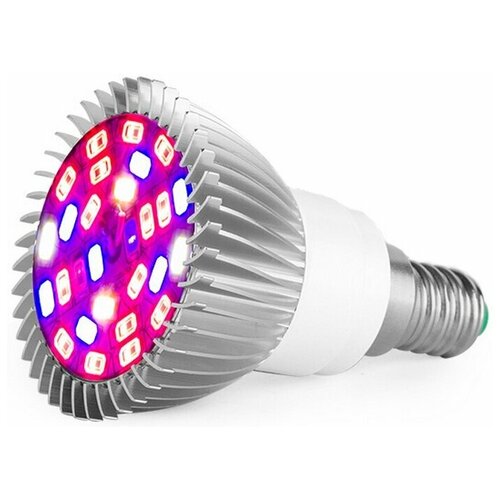 Светодиодная фитолампа (лампа для растений) полного спектра Maple Lamp, Е14, 18 Вт