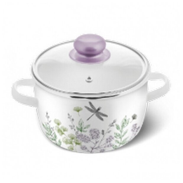 Кастрюля эмалированная Hitt Botanica С-4210САП2/4Д ст.кр 2л