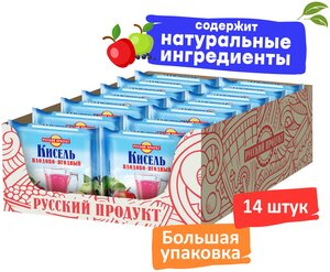 Кисель брикет "Плодово-ягодный" 190г, 14 упаковок в шоубоксе. "Русский Продукт".