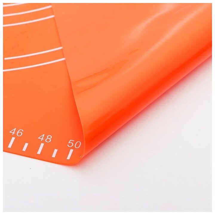 Коврик силиконовый для раскатки теста с разлиновкой "Эрме" 70×50 см, цвет микс - фотография № 9