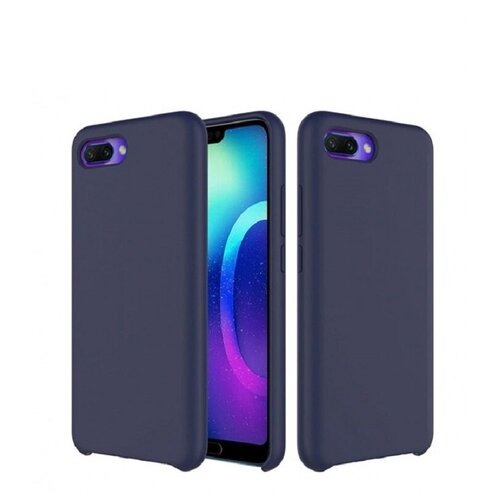 фото Чехол силиконовый для huawei honor 10 синий матовый full cover