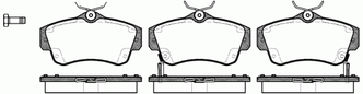 Дисковые тормозные колодки передние REMSA 0753.02 для Chrysler PT Cruiser (4 шт.)