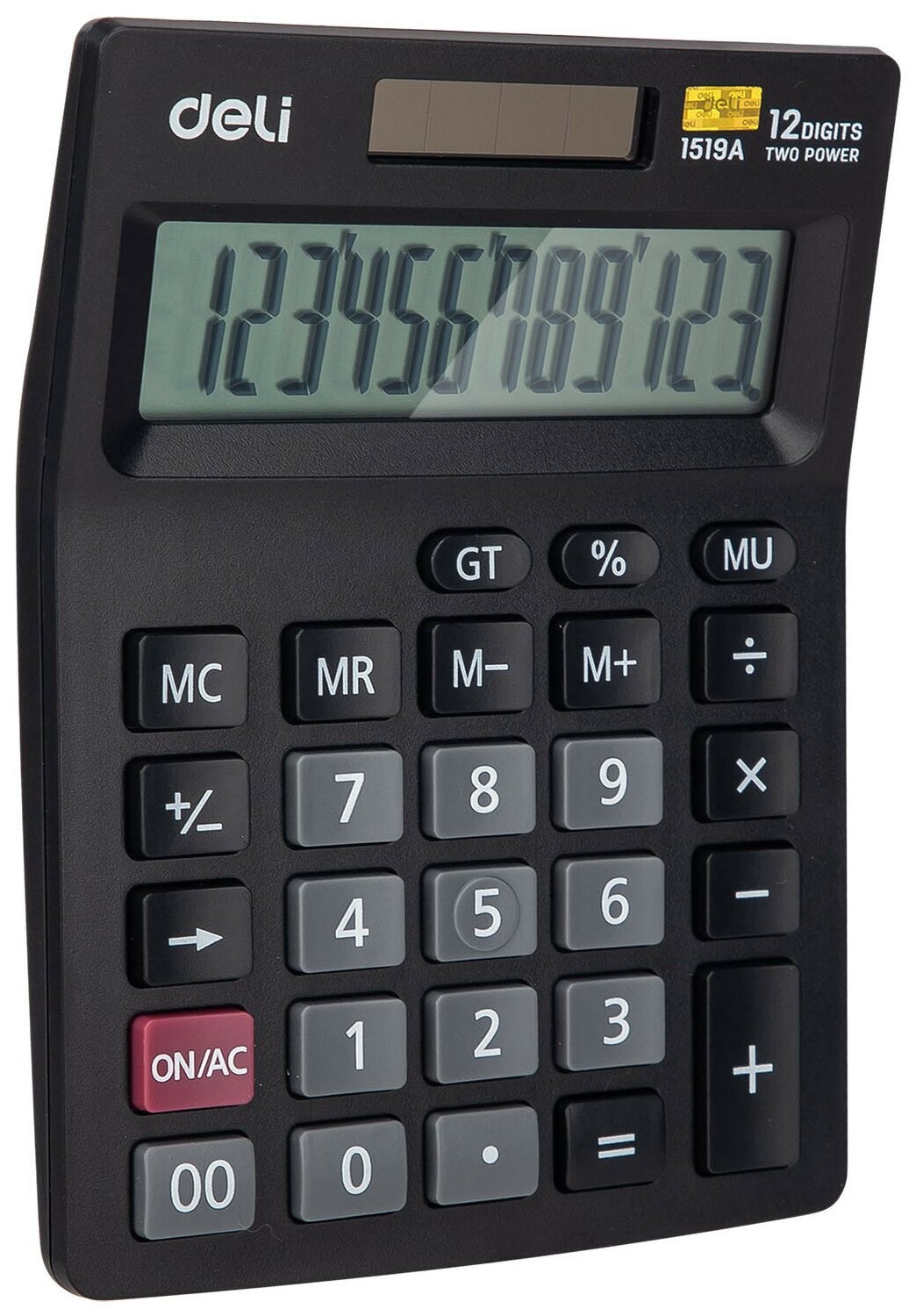 Калькулятор Deli настольный черный 12-разр.