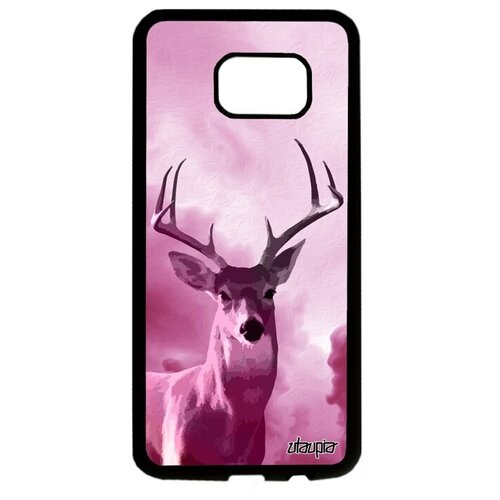 фото Защитный чехол на телефон // galaxy s7 edge // "олень" дичь олененок, utaupia, розовый