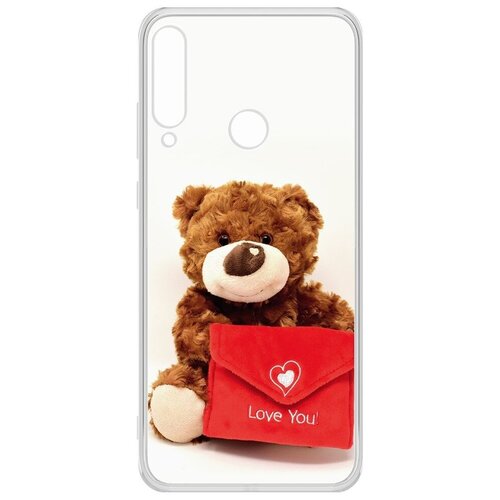 Чехол-накладка Krutoff Clear Case Женский день - Медвежонок тебя любит для Huawei Y6p чехол накладка krutoff clear case женский день медвежонок тебя любит для oppo a5 2020 a9 2020