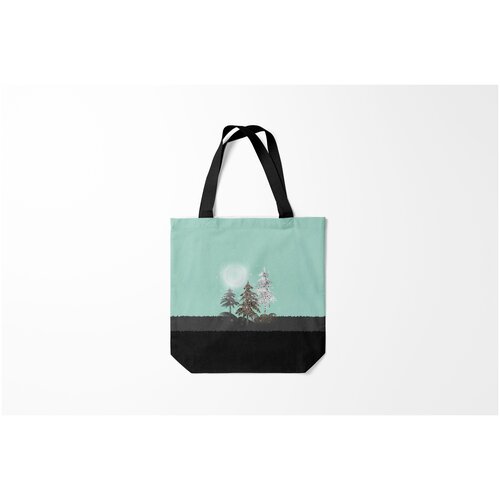 фото Сумка-шоппер / 40х40 см / популярные иллюстрации / узоры лес. мозаичный узор burnettie