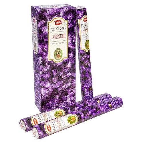 палочки ароматические благовония hem хем драгоценная лаванда precious lavender 2 упаковки 40 шт Благовония палочки HEM Драгоценная Лаванда Precious Lavender 120 шт