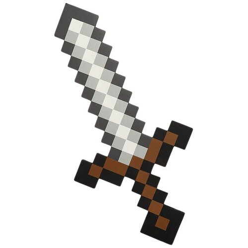 Меч Pixel Crew 8Бит пиксельный 60см, 60 см, серый игрушечное оружие алмазный меч майнкрафт minecraft 60 см