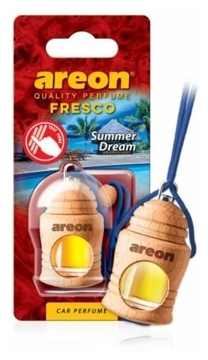 Ароматизатор AREON подвесной боченок деревянный на жидкой основе FRESCO SUMMER DREAM