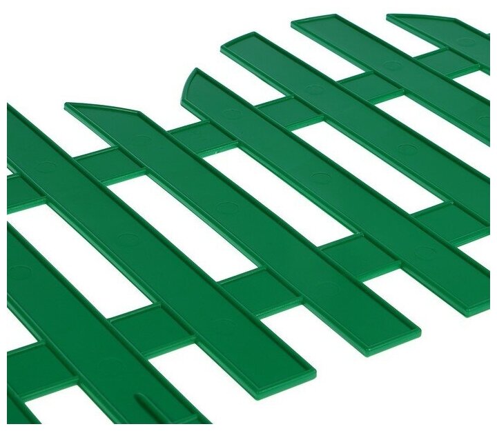 Забор декоративный пластмасса, Palisad, №4, 28х300 см, зеленый, ЗД04 - фотография № 7