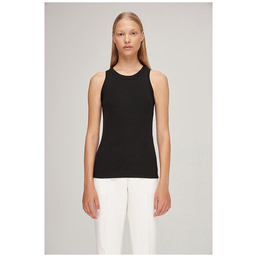 фото Топ studio 29 в рубчик базовый (черный) (m)