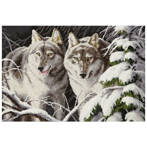 фото Набор для вышивания чаривна мить арт.м-367 волки в зимнем лунном свете 39.5x26.5 см