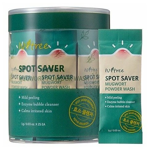 Энзимная пудра с полынью ISNTREE Spot Saver Mugwort Powder Wash 1г х 25шт