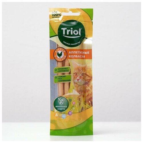 Triol Колбаски Triol для кошек, из трески с курицей, 40г