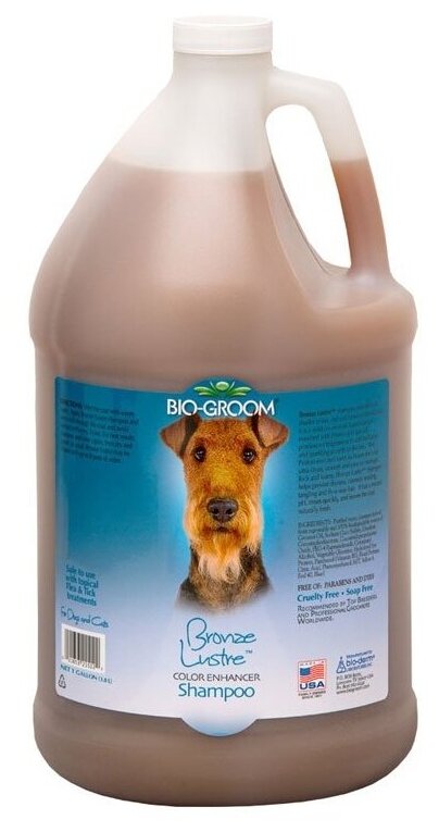 Bio-Groom Шампунь для темной шерсти, оттеночный (концентрат 1:8) Bio-Groom Bronze Lustre, 3.8л