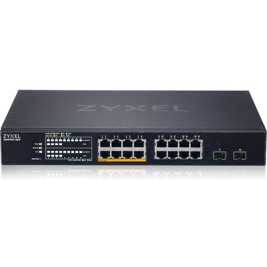 Коммутатор ZYXEL Smart L3 Lite rack 19", 16xRJ-45: 1/2.5G (8 из них PoE++), 2xSFP+, бюджет PoE 180 Вт - фото №1