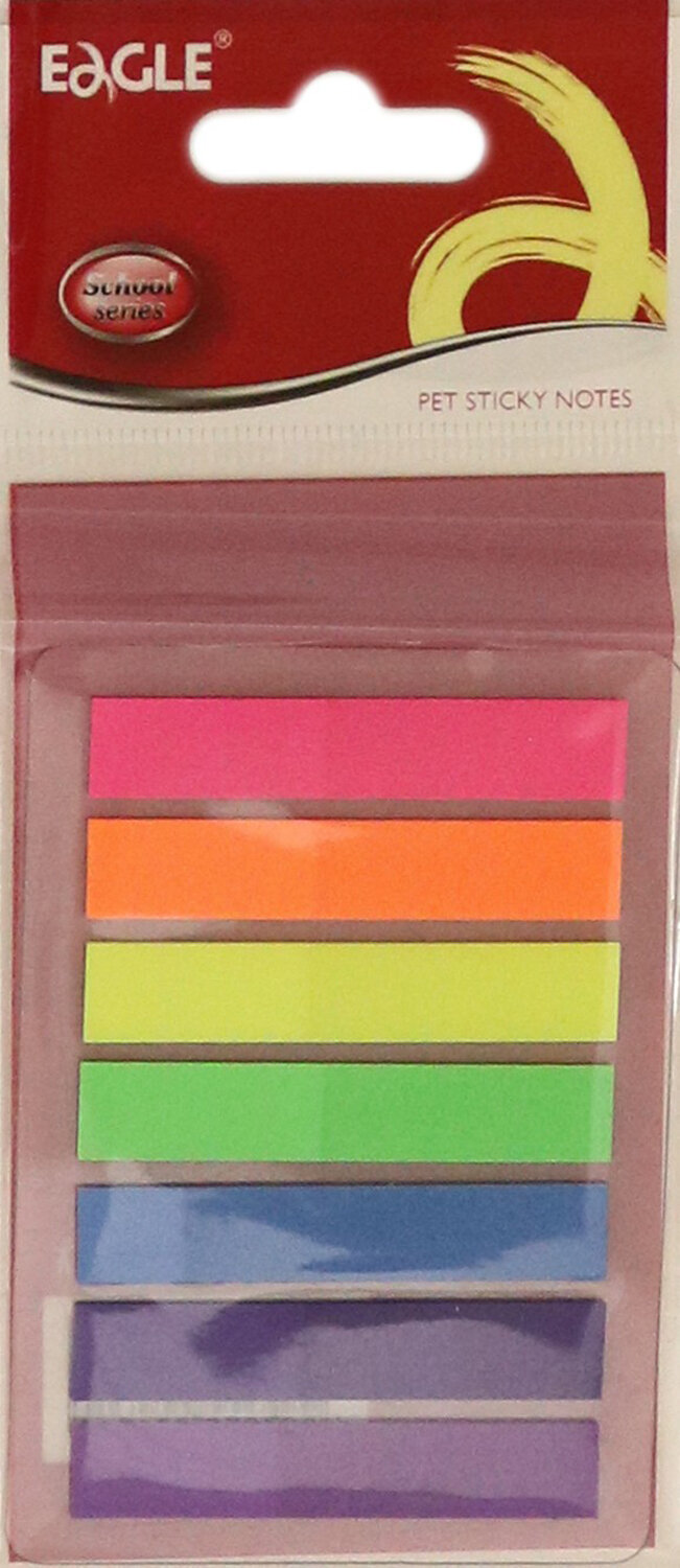 Закладки клейкие, пластиковые, 7 цветов по 20 шт, неоновые (TYSN-35)