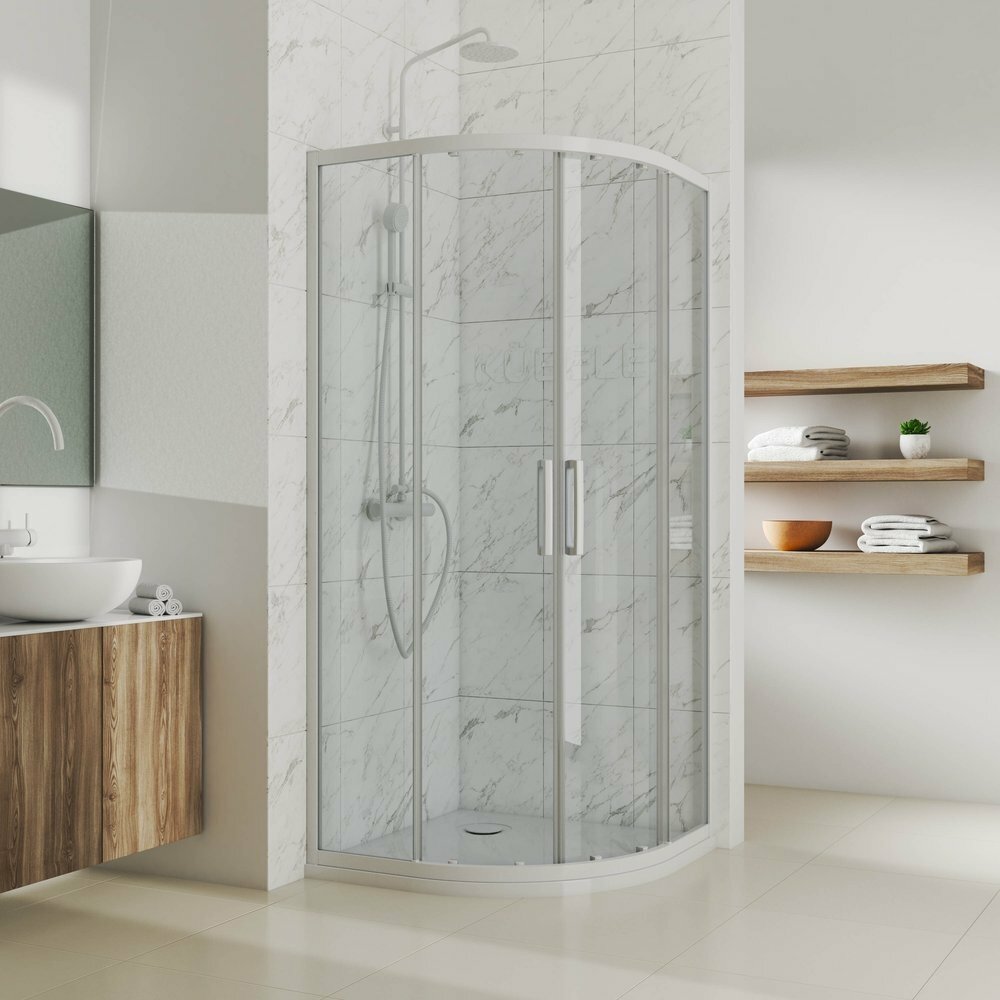 фото Душевой уголок GWMPKB018R 135x135x200 см, профиль хром матовый, цвет стекла бесцветный, стекло закаленное 6 мм