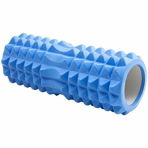 Ролик для йоги SPORTEX массажный 33х15 см (ЭВА/АБС) (голубой)