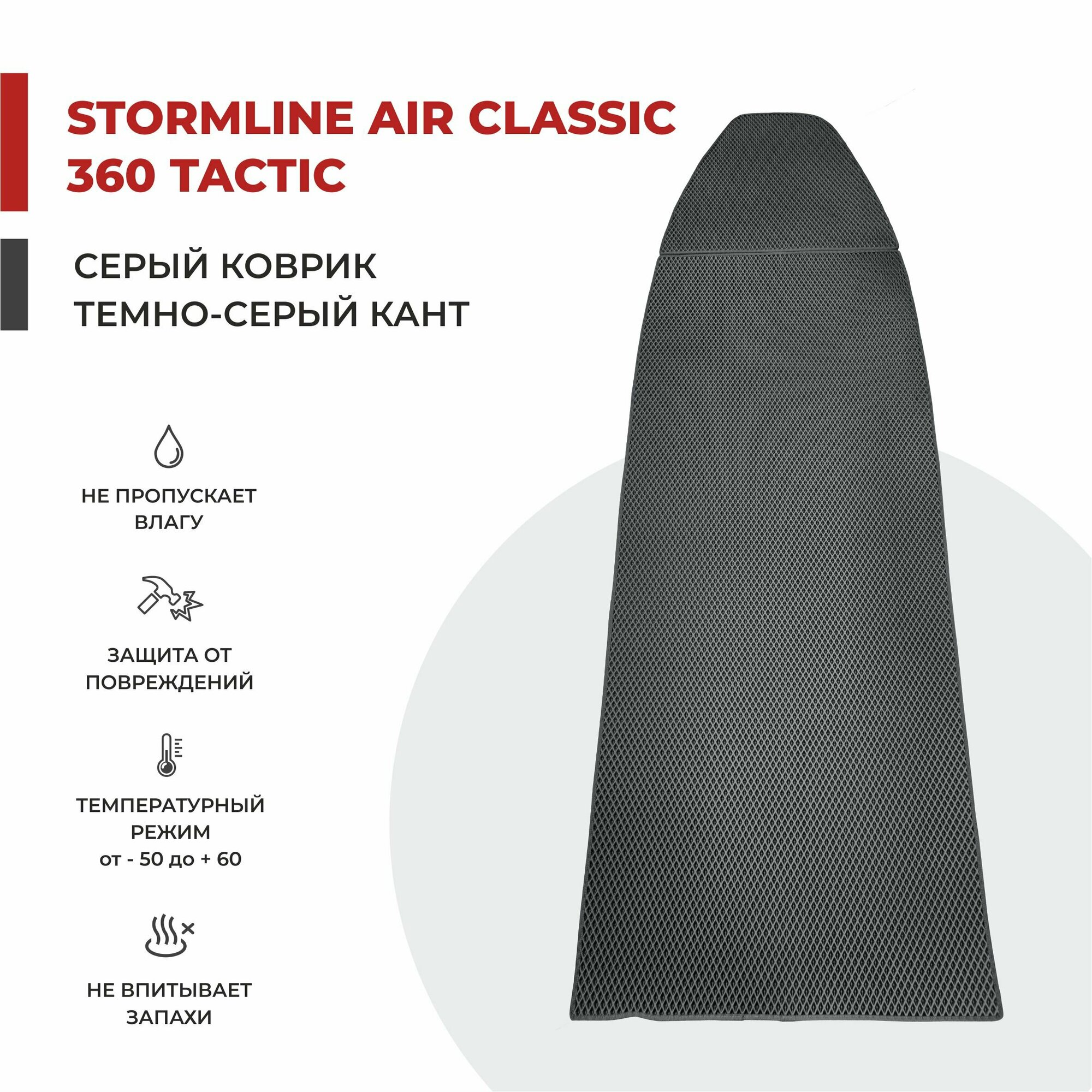 EVA коврик в лодку ПВХ Stormline Air Classic 360 TACTIC НДНД 264*89