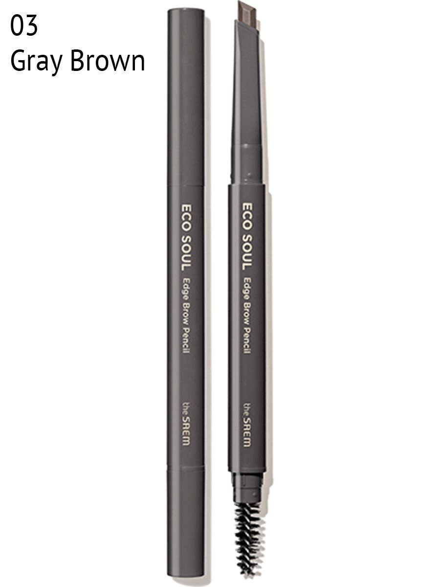 Карандаш для бровей The Saem Eco Soul Edge Brow Pencil №01 Brown 0.6g