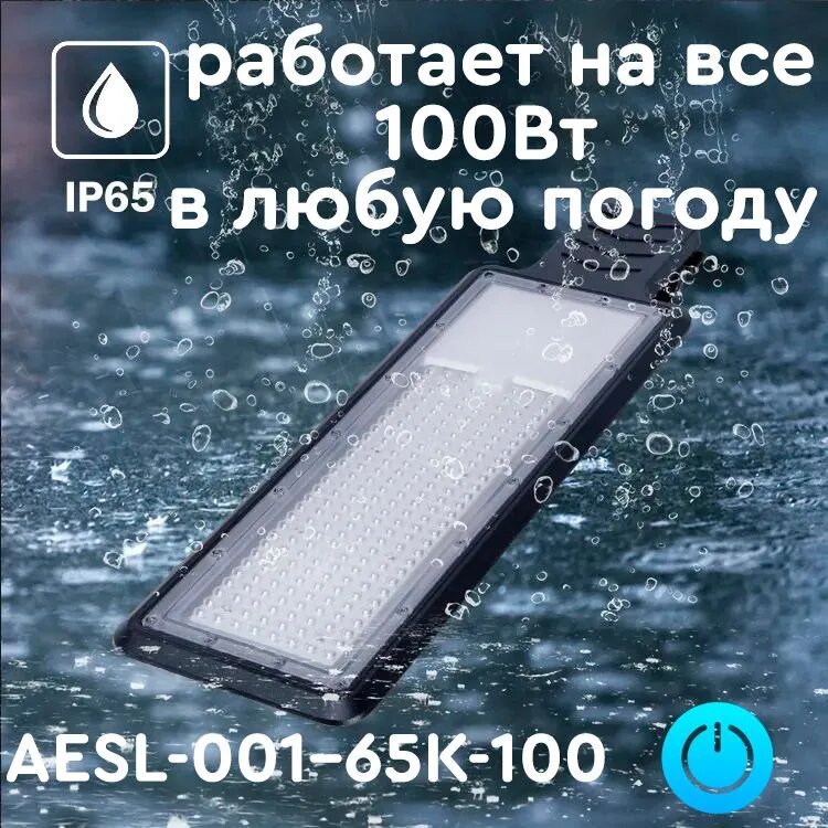 Светильник уличный /консольный/ на трубу светодиодный AESL-001-65K-100 100Вт IP65