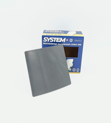 Изображение товара Вентилятор вытяжной Виенто "LUNA" 100, воздухообмен 105м³/час, серый.