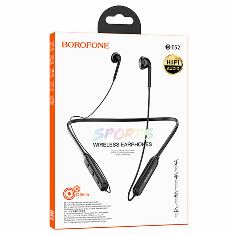 Беспроводные наушники для спорта BOROFONE BE52 Ear sports, Bluetooth, черный