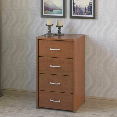 Узкий комод с 4 ящиками 460х427х814 мм МагМебель ТмКМ-40 вишня