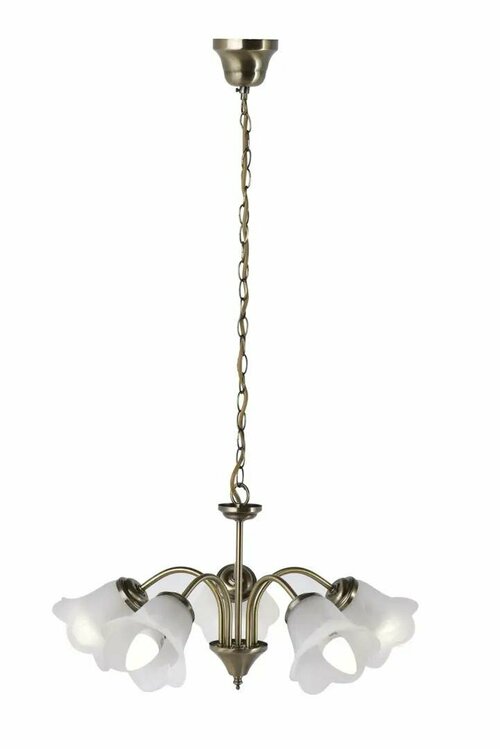 Люстра хрустальная подвесная Inspire Victoria, 5 ламп, 10 м², цвет золотистый