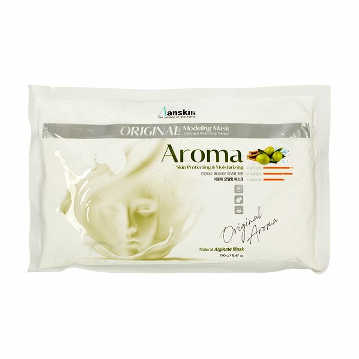 ANSKIN Альгинатная маска антивозрастная, питательная, увлажняющая, подтягивающая, укрепляющая, сменная упаковка 240 г Modeling Mask Aroma Firming & Moisturizing Refill