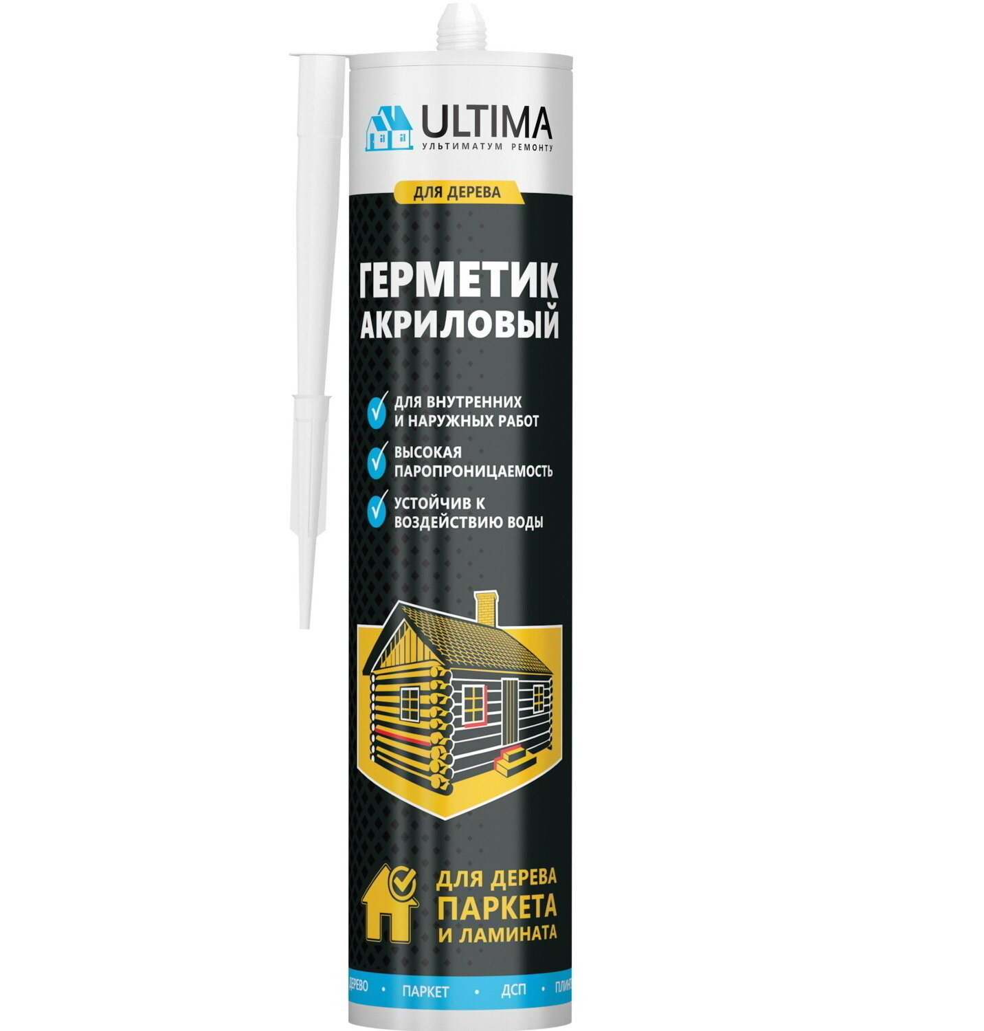 Герметик Акриловый для дерева Ultima, Красное Дерево, 300 г, 1 шт