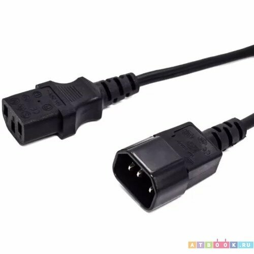 Кабель питания Filum FL-PC16-C13-C14-5M С13- C14, 3х1 мм², 220В, 10A, чёрный, 5 м.