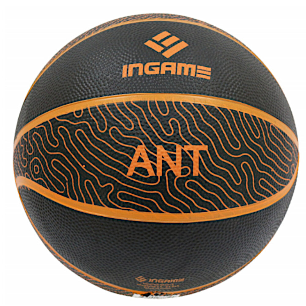 Мяч баскетбольный INGAME Ant №7 (черный-оранжевый)