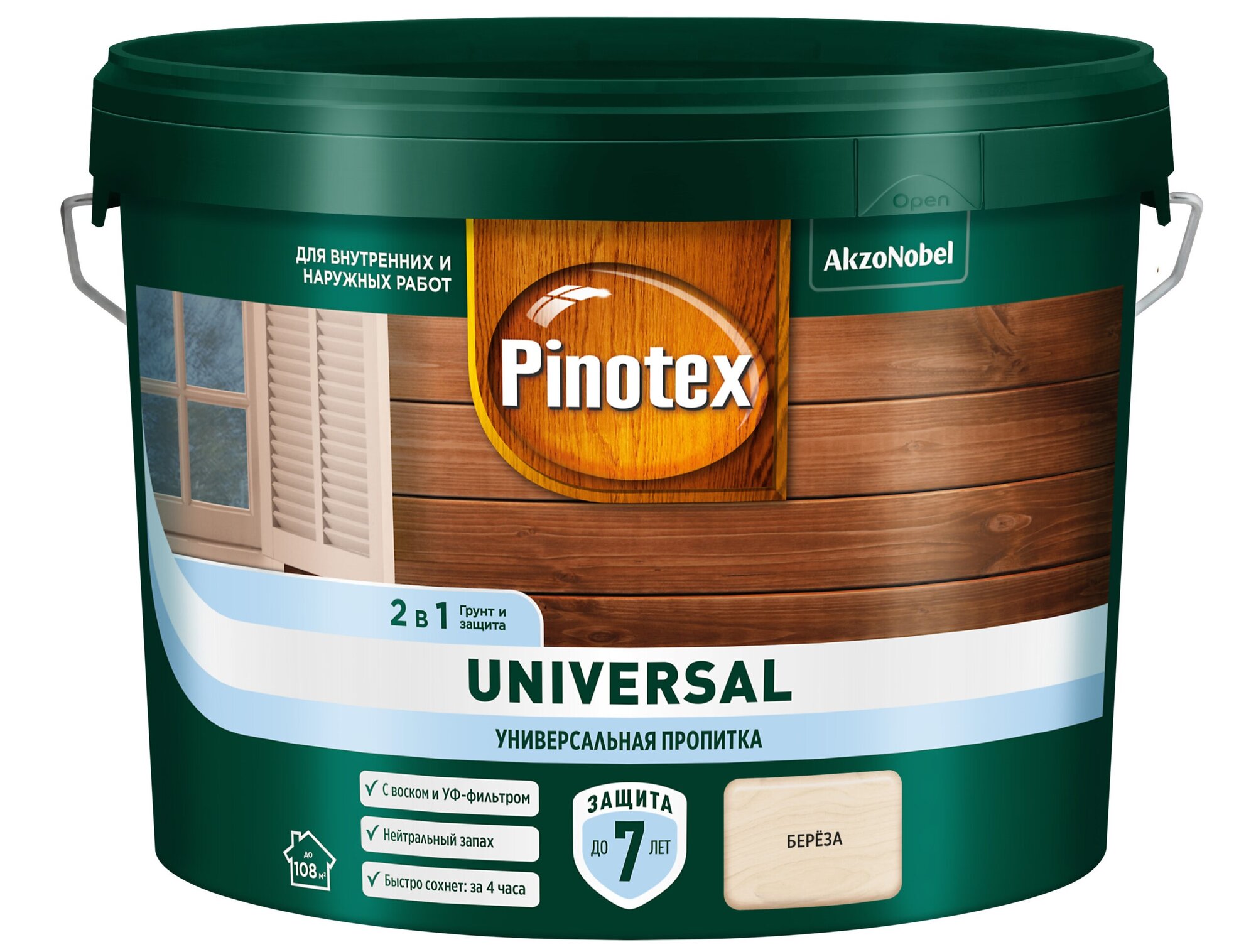 PINOTEX Universal 2в1 Береза 9 л