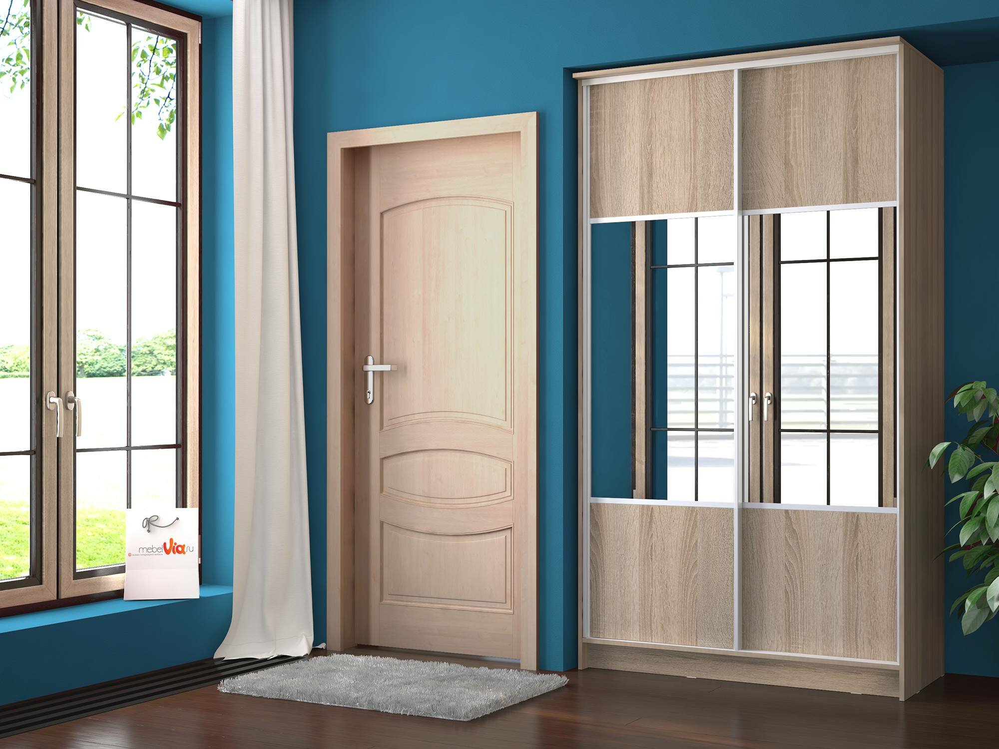 фото Шкаф-купе 2-х. дверный Палермо (Бостон) 1200