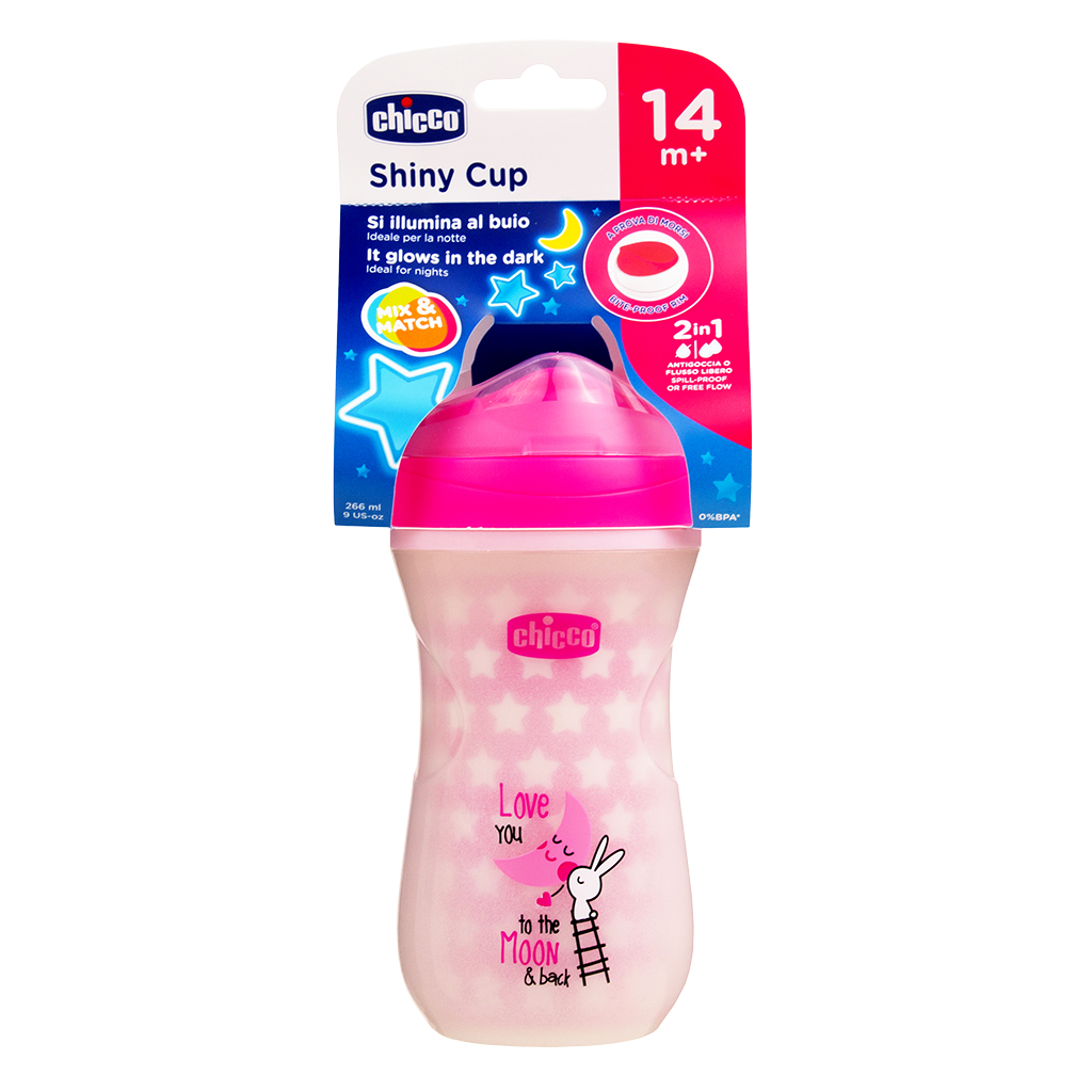 Chicco Поильник Shiny Cup 14м+ розовый 1 шт