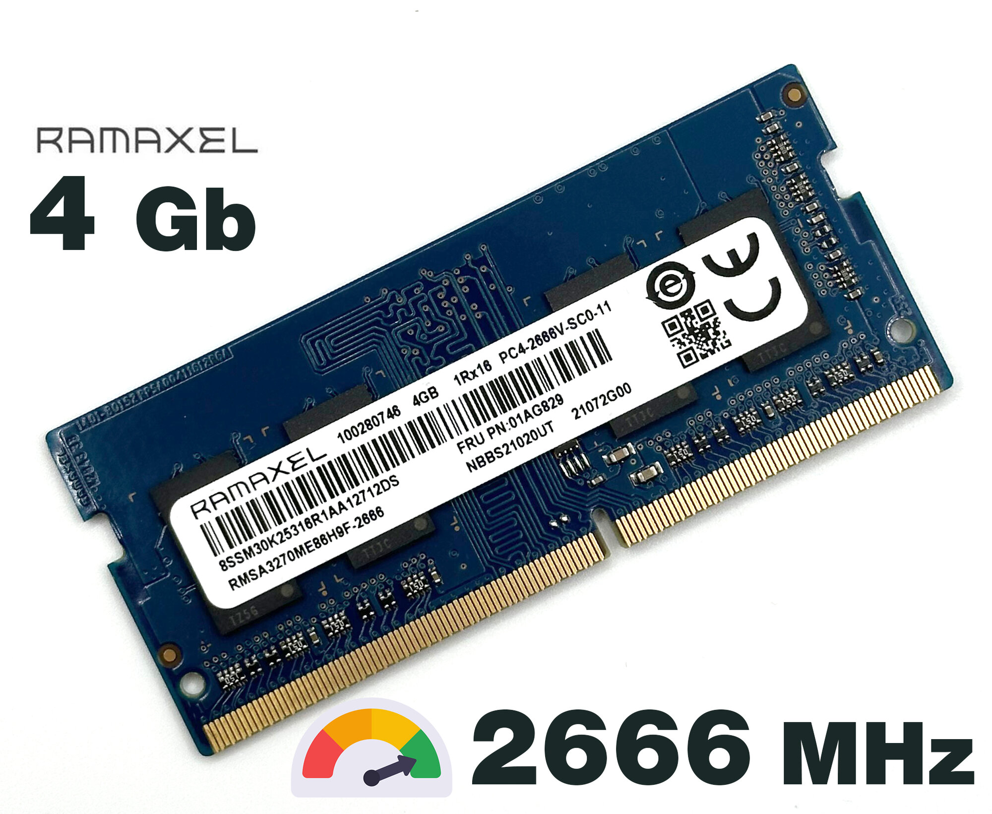 Оперативная память DDR4 4Gb 2666 Mhz Ramaxel RMSA3270ME86H9F-2666 So-dimm