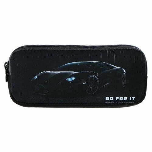 Пенал мягкий 2 отделения объёмный 90 х 220 х 40 мм Stavia Монохром чёрный 86220 1032₽