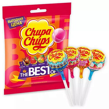 Карамель" Chupa Chups" The Best of 10шт. по 12г. 3 упаковки.