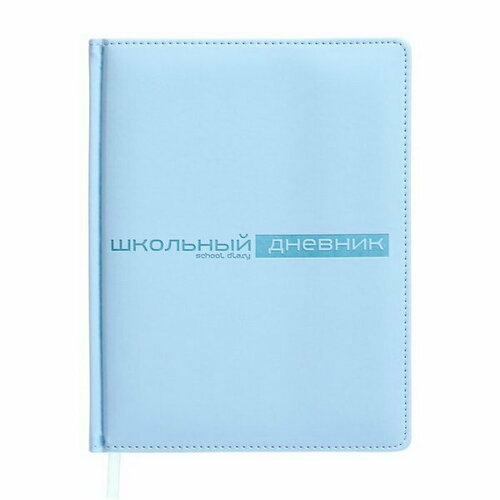 Дневник универсальный для 1-11 классов, 48 листов, VELVET, твёрдая обложка, искусственная кожа, термотиснение, ляссе, зефирный голубой