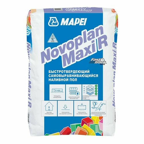 Mapei Novoplan R Maxi Ровнитель наливной пол финишный самовыравнивающийся высокопрочный быстротвердеющий 23 кг 1822₽