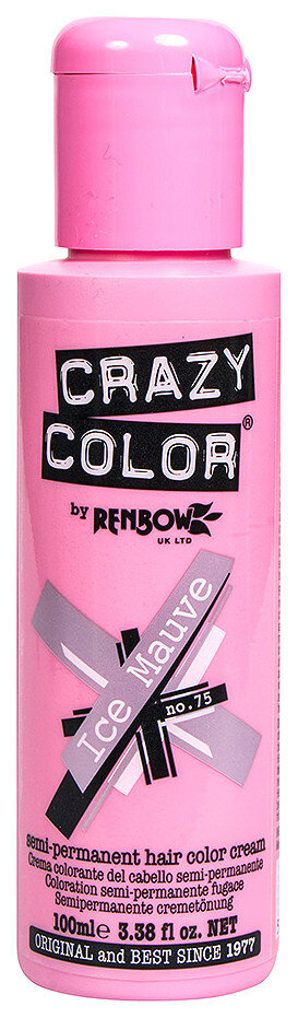 Crazy Color Краситель прямого действия Semi-Permanent Hair Color Cream, 75 ice mauve, 100 мл