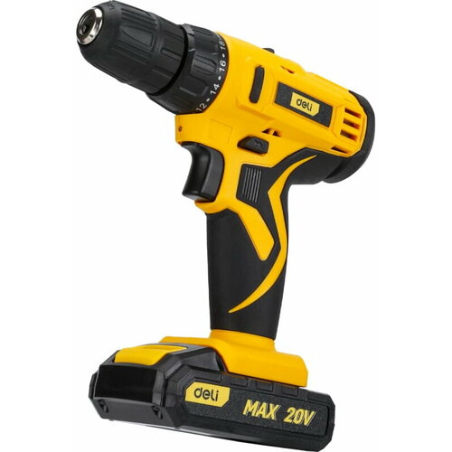 Дрель-шуруповерт аккумуляторная Deli DL-DZ20-E1D1 1АКБЗУ 20В 15Ач 29Нм картон 2232000₽