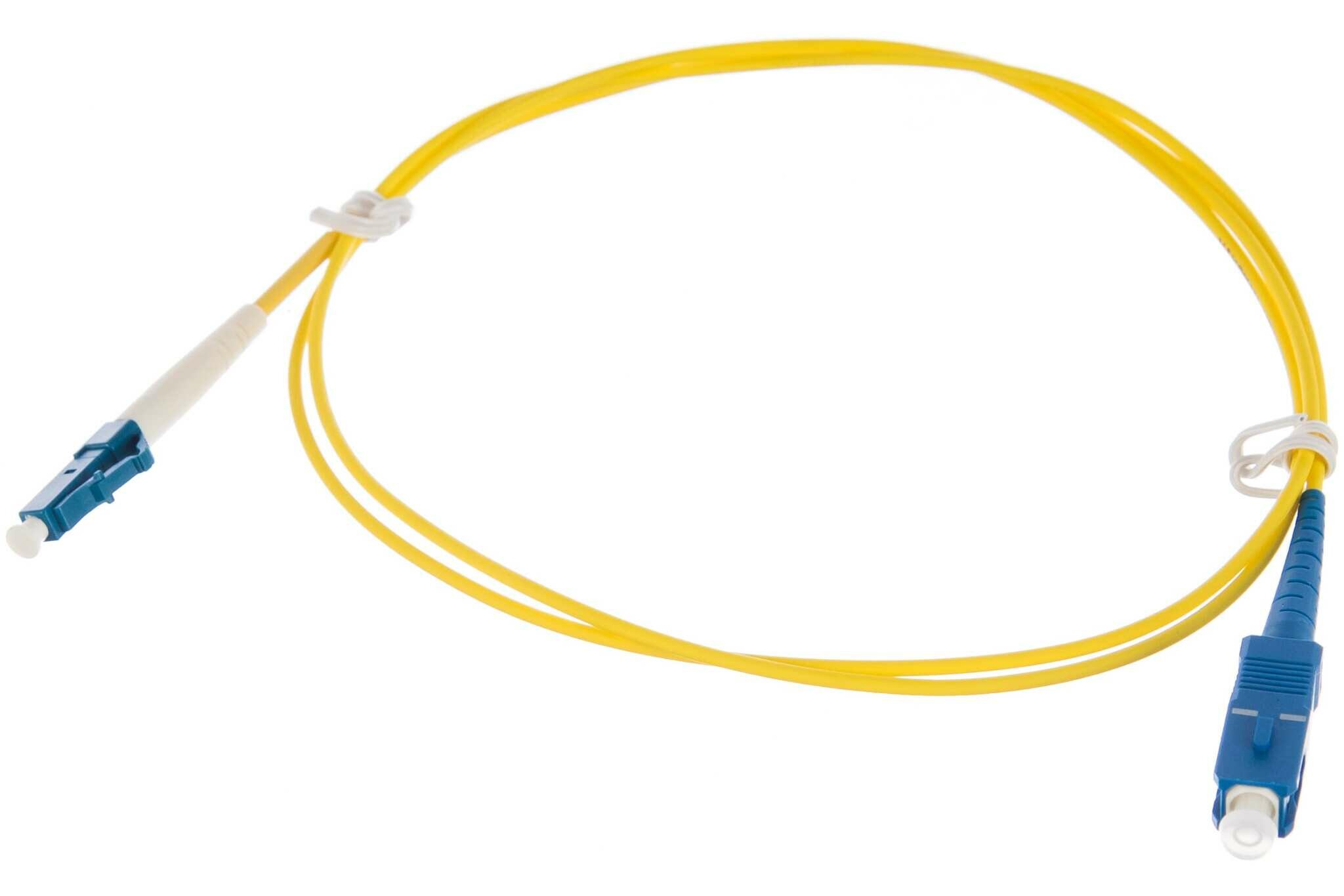 Переходной волоконно-оптический шнур NIKOMAX желтый 1м NMF-PC1S2C2-SCU-LCU-001