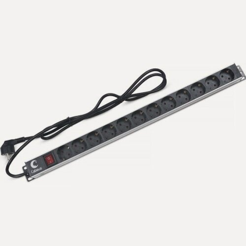 Изображение товара Блок розеток Cabeus PDU-12P-2EU 12шт, 1U, 19", 2м