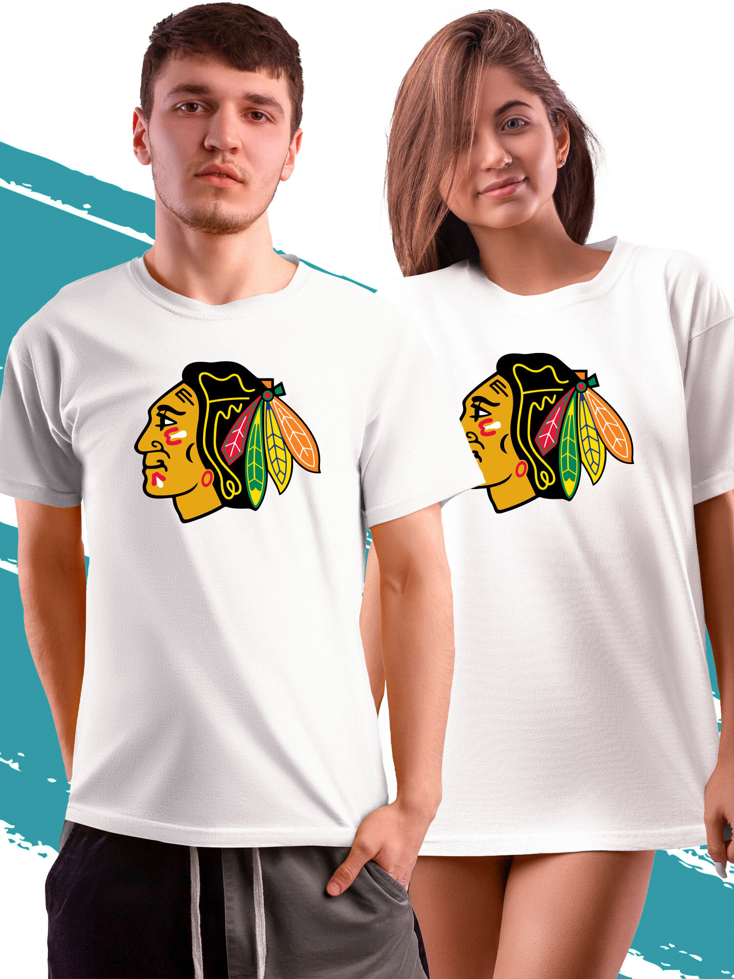 Футболка Chicago Blackhawks-Чикаго...