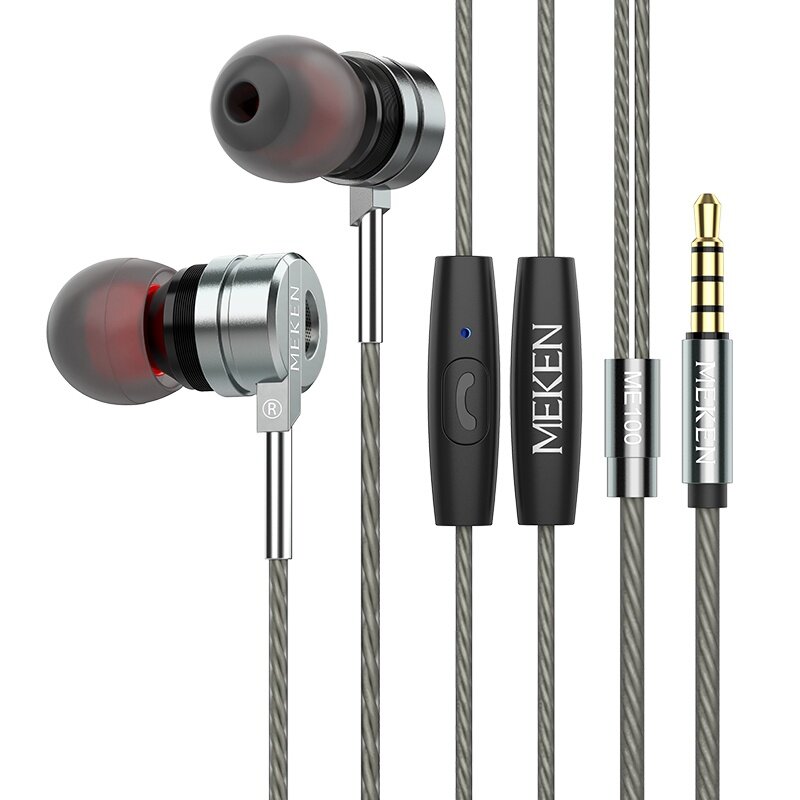 Проводные металлические наушники с микрофоном Somic Tone для телефона